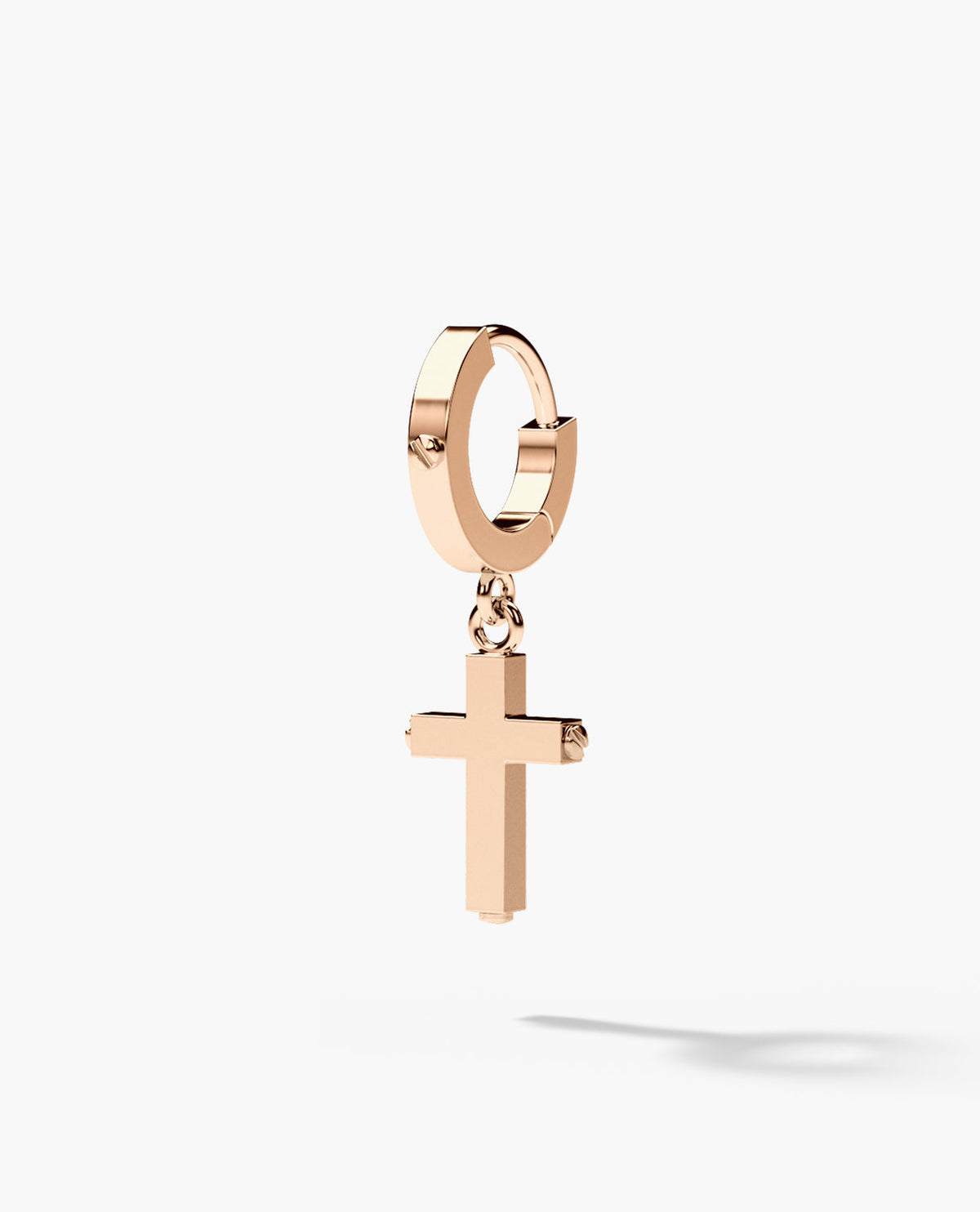 DANGLE Cross Gold Hoop Huggie Earring