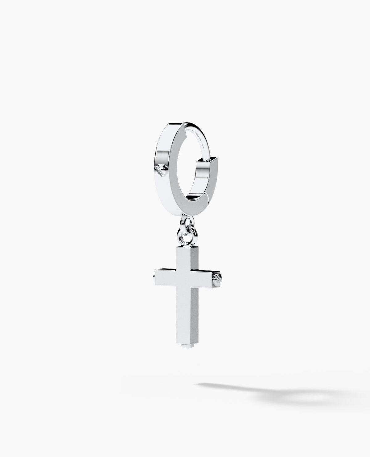 DANGLE Cross Gold Hoop Huggie Earring