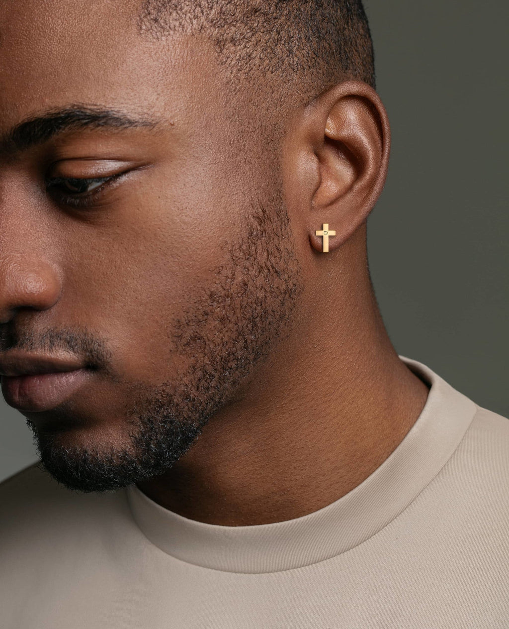 CROSS Gold Stud Earring