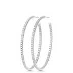 1.37 TCW Round Moissanite Diamond Hoop Earrings