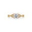 Round Cut Diamond Cathedral Engagement Ring