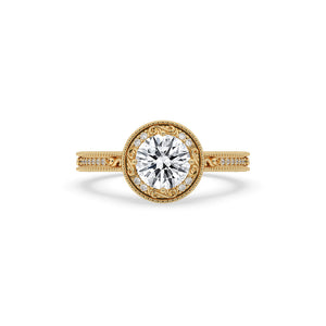 Vintage Diamond Ring In Art Deco Setting