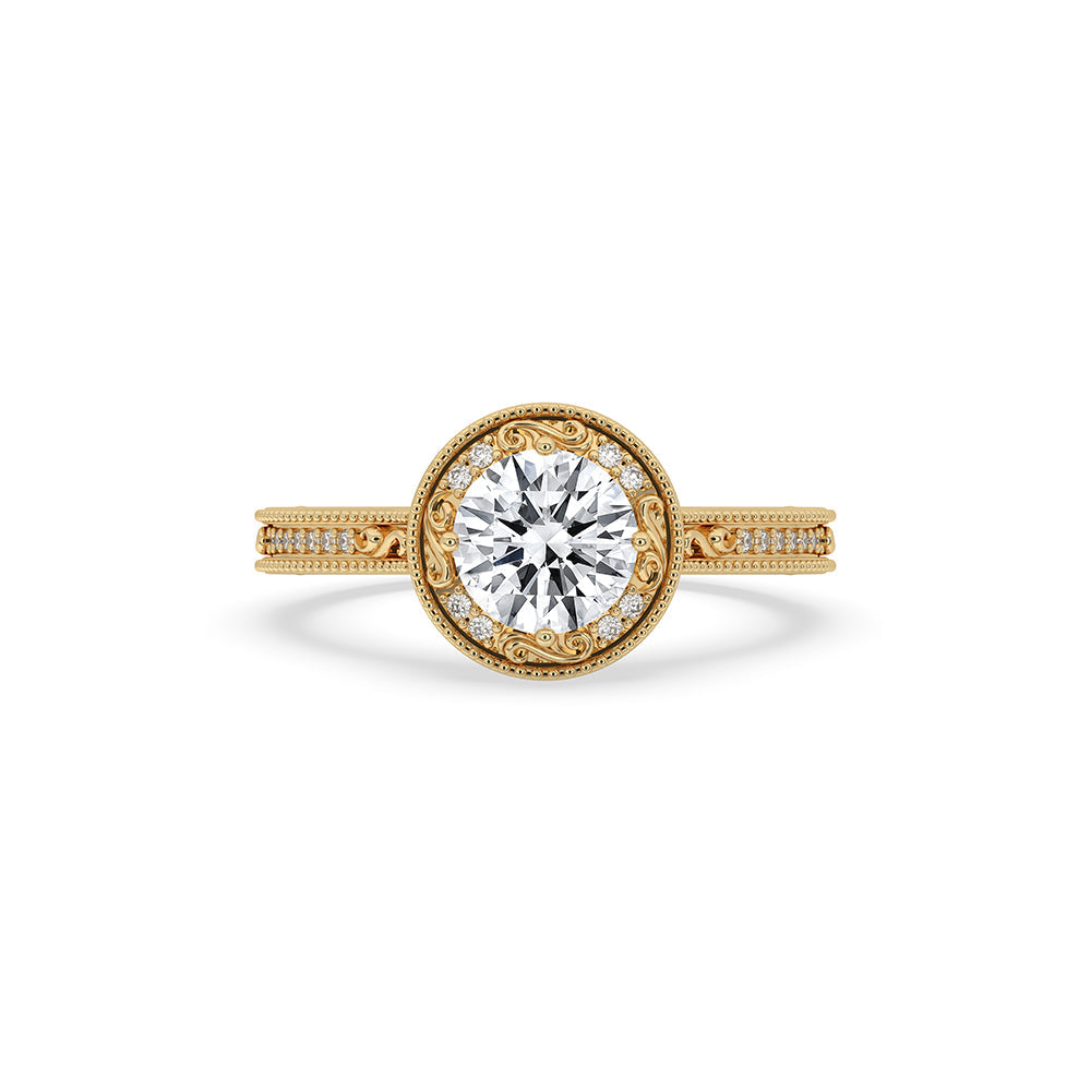 Vintage Diamond Ring In Art Deco Setting