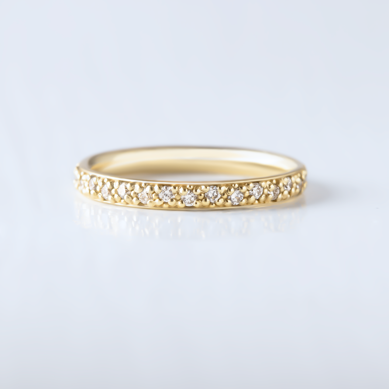 Round Brilliant  Cut Half Eternity Wedding Band Secondary image