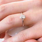 1.33 CT Oval Cut Moissanite Diamond Three Stone Engagement Ring