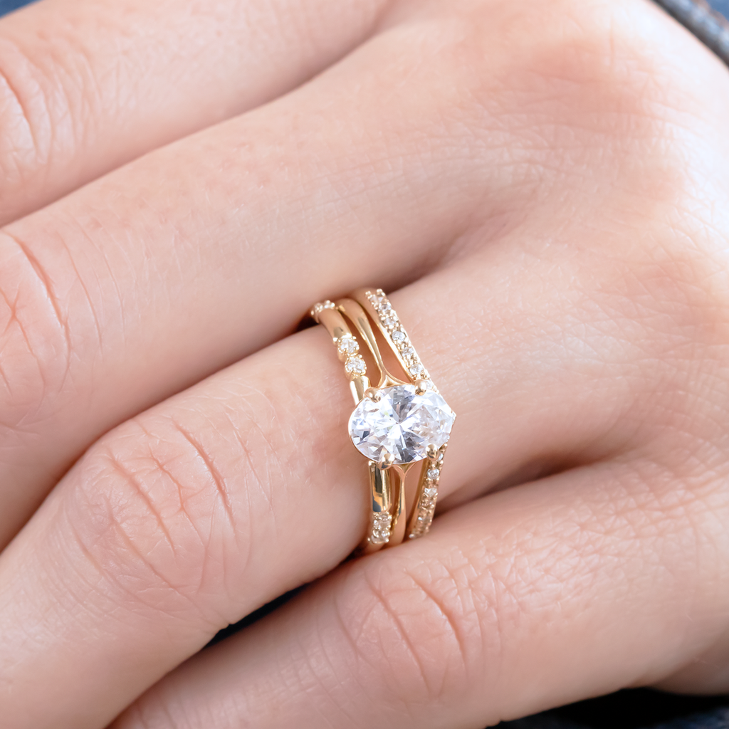 2.72 CT Oval Cut Moissanite Solitaire Engagement Ring