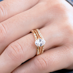 2.72 CT Oval Cut Moissanite Solitaire Engagement Ring