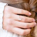 1.33 CT Pear Cut Moissanite Solitaire Engagement Ring