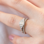 0.48 TCW Round Brilliant Cut Full Eternity Moissanite Wedding Band