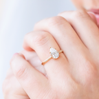 1.33 CT Pear Cut Pave Style Moissanite Engagement Ring