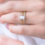 2.30 CT Emerald Cut Moissanite Solitaire Engagement Ring