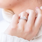 0.48 TCW Round Brilliant Cut Full Eternity Moissanite Wedding Band