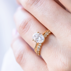 1.93 CT Oval Cut Moissanite Solitaire Engagement Ring