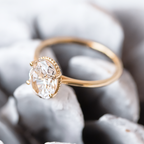 1.93 CT Oval Cut Moissanite Solitaire Engagement Ring