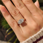 Solitaire Oval Cut Engagement Ring In East To West Setting