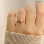 Edelweiss Floral Vintage Round cut diamond engagement ring DisneyValley