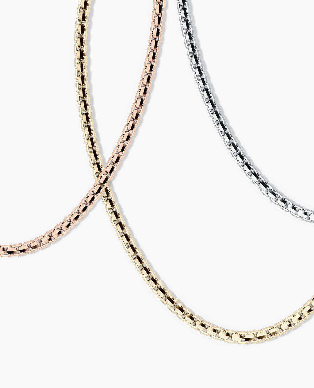 EDGE BOX Gold Chain Necklace - 6mm