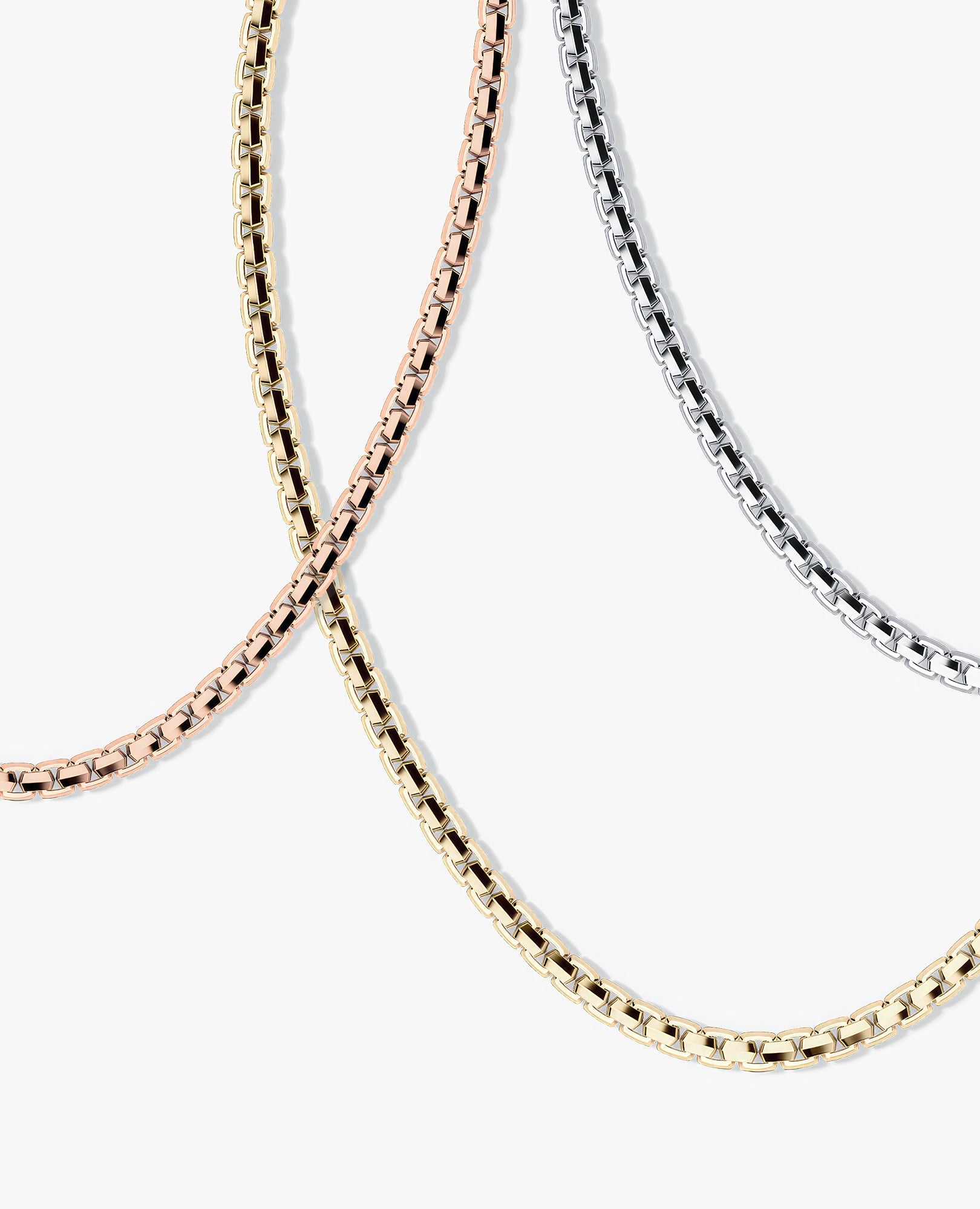 EDGE BOX Gold Chain Necklace - 6mm