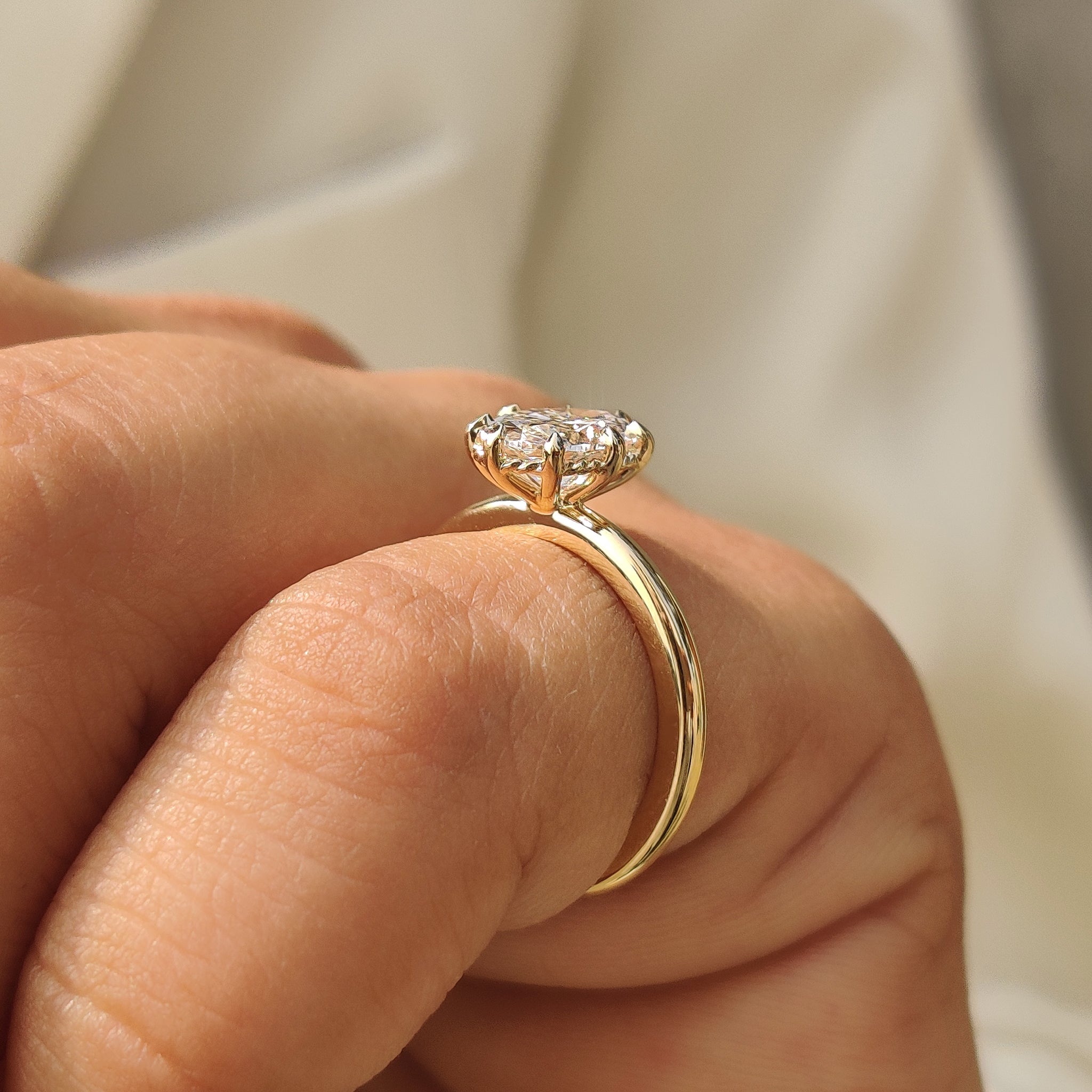 Solitaire Oval Diamond Engagement Ring