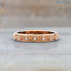 Elegant 14k Rose Gold Diamond Eternity Ring for Women DisneyValley