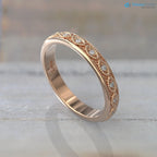 Elegant 14k Rose Gold Diamond Eternity Ring for Women DisneyValley