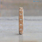 Elegant 14k Rose Gold Diamond Eternity Ring for Women DisneyValley