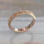 Elegant 14k Rose Gold Diamond Eternity Ring for Women DisneyValley