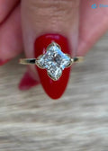 Elegant Solitaire 2 ct IGI Certified Princess Cut Lab Grown Diamond Engagement Ring - DisneyValley