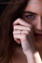 Elegant Stackable Ring with .25 Carat Lab-Grown Diamonds Gold Eternity Band - DisneyValley