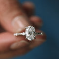 1.10 - 3.10 CT Oval Moissanite Dainty Style Engagement Ring