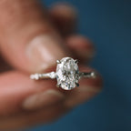 1.10 - 3.10 CT Oval Moissanite Dainty Style Engagement Ring