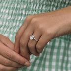 1.10 - 3.10 CT Oval Moissanite Dainty Style Engagement Ring