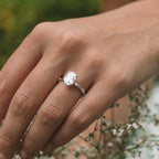 1.10 - 3.10 CT Oval Moissanite Dainty Style Engagement Ring