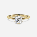 1.0 CT- 2.0 CT Round Moissanite Solitaire Engagement Ring