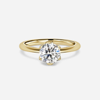 1.0 CT- 2.0 CT Round Moissanite Solitaire Engagement Ring
