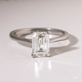 1.70 CT Emerald Moissanite Solitaire Engagement Ring