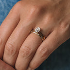 0.85 CT Oval Cut Solitaire Style Moissanite Engagement Ring