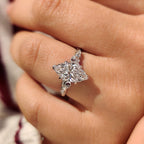 Marquise Cut Diamond Ring in Side Stone Style