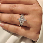 Dutch Marquise Cut Engagement Ring in Nature Inspired Style