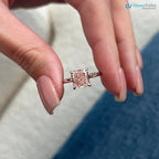 2 Carat Radiant Fancy Intense Pink Lab Grown Diamond Ring - DisneyValley 