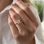2 Carat Radiant Fancy Intense Pink Lab Grown Diamond Ring - DisneyValley 