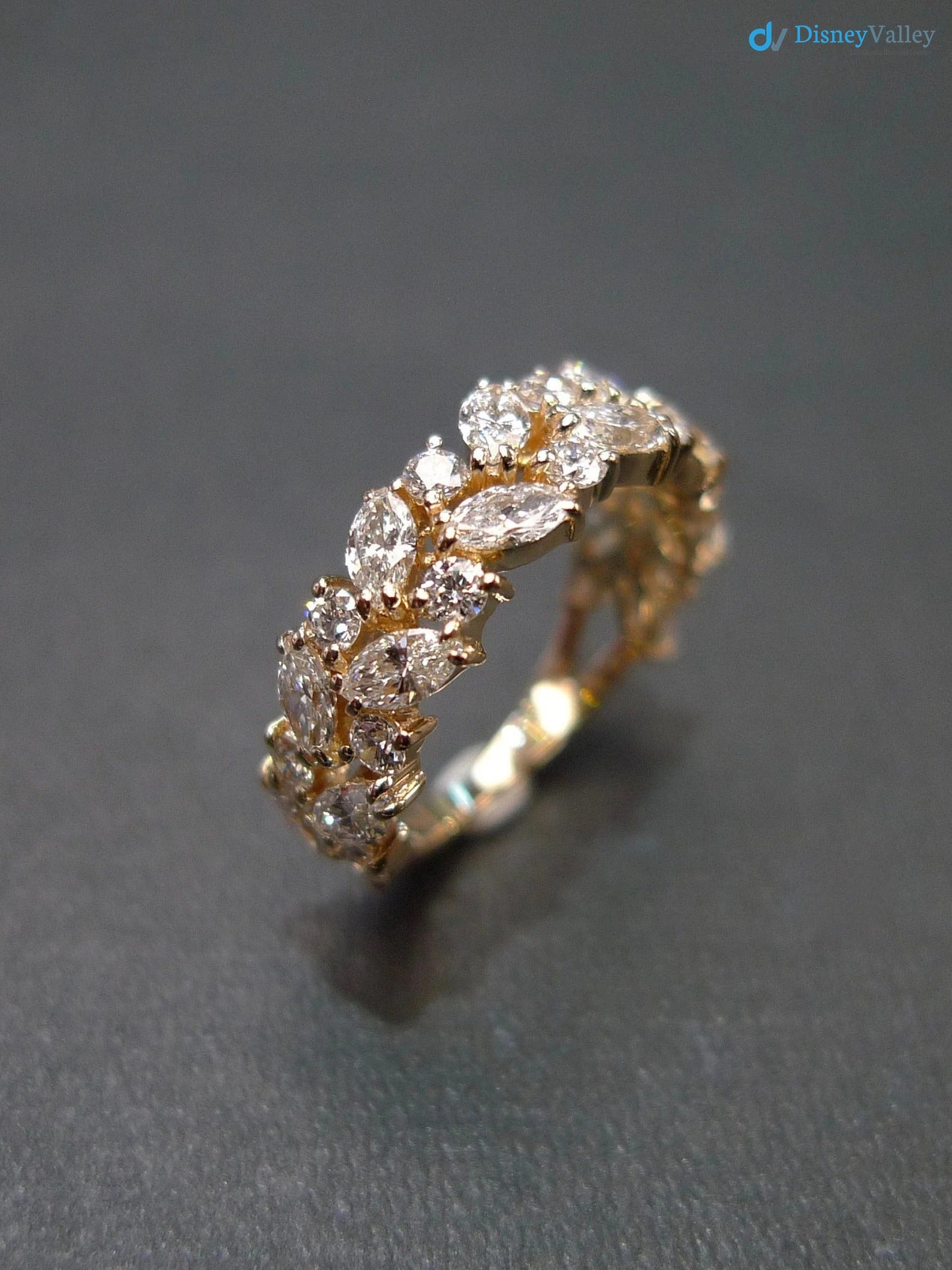 Diamond Wedding Ring with Marquise Diamond Unique Jewelry, Marquise Cut Ring - DisneyValley 
