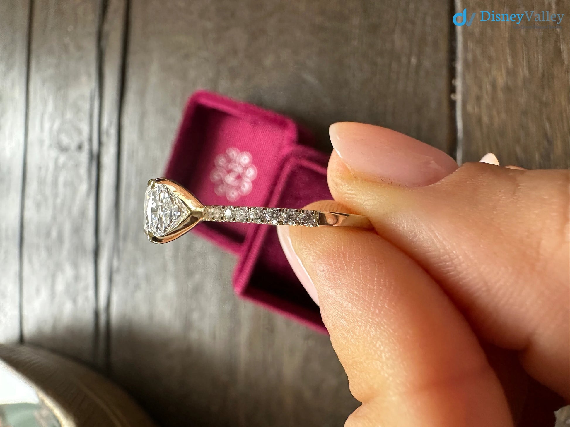 1.5 ct Lab Grown Diamond Ring , Princess Cut Engagement Ring - DisneyValley 