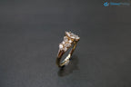 Unique Engagement ring with Marquise Cut Diamond minimalist ring - DisneyValley 