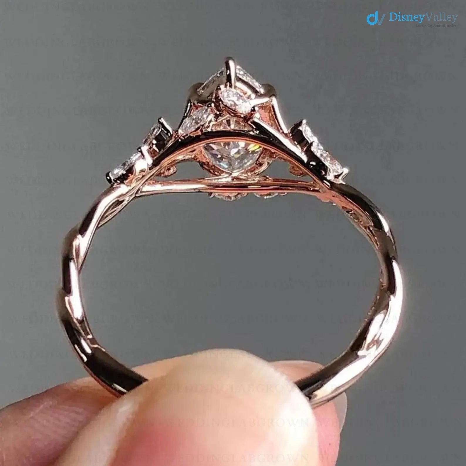 2 Ct Floral Marquise Cut Lab Grown Diamond Wedding Gift Ring Floral Vintage Design - DisneyValley 
