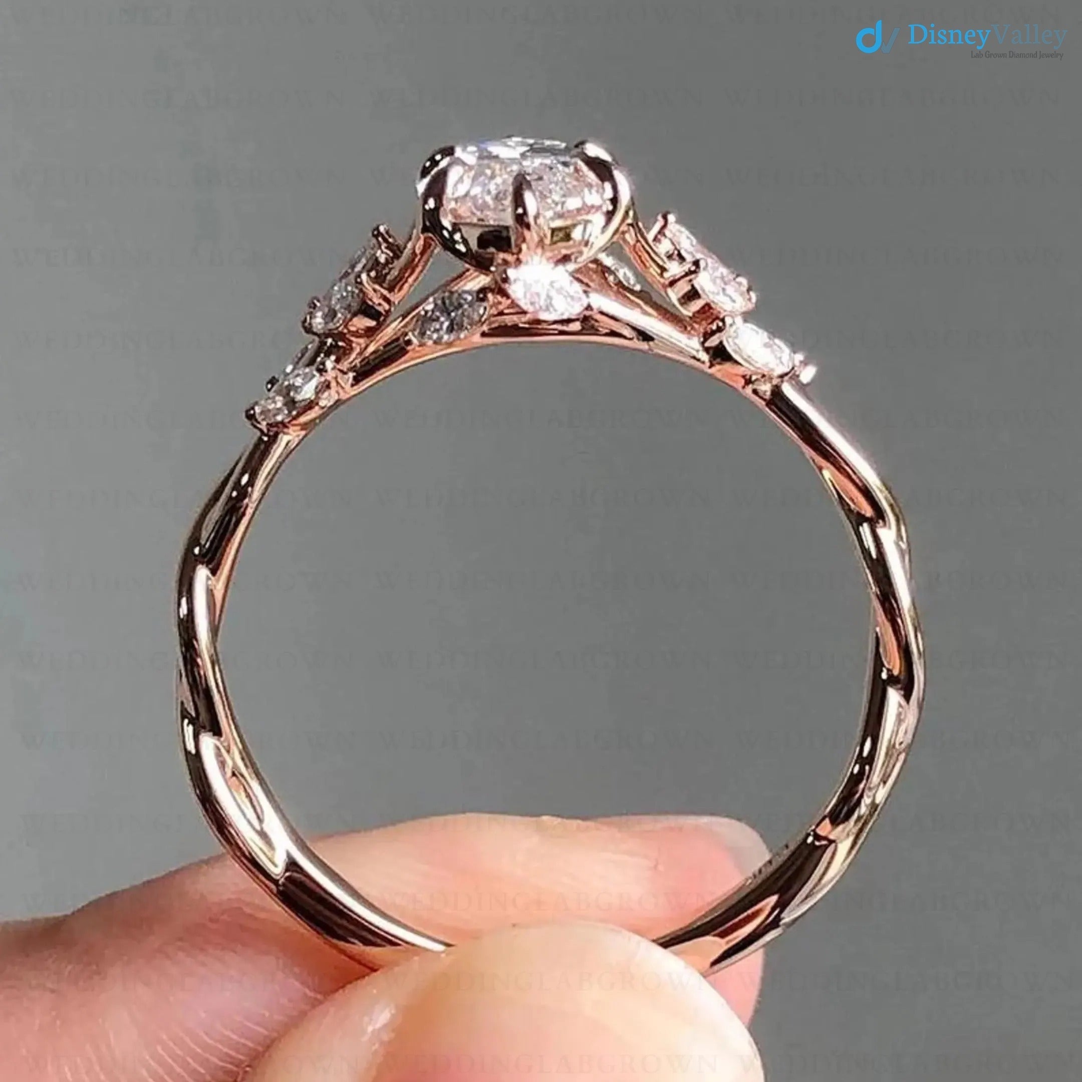 2 Ct Floral Marquise Cut Lab Grown Diamond Wedding Gift Ring Floral Vintage Design - DisneyValley 