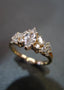 Unique Engagement ring with Marquise Cut Diamond minimalist ring - DisneyValley 