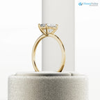 2 Carat Pear Cut Lab Grown Diamond Ring / Pear Shaped Engagement Ring - DisneyValley 