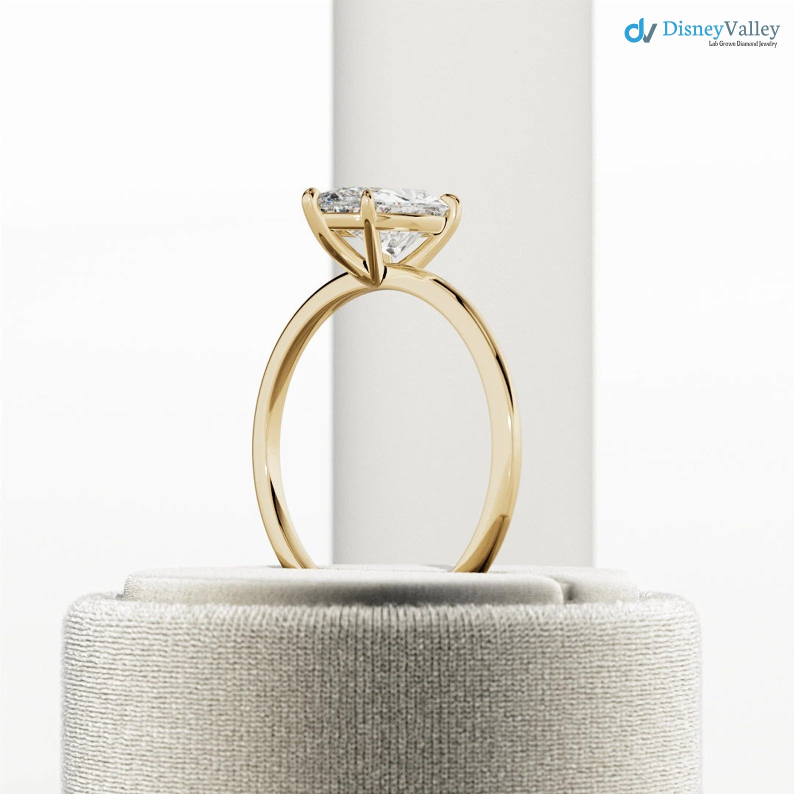 2 Carat Pear Cut Lab Grown Diamond Ring / Pear Shaped Engagement Ring - DisneyValley 