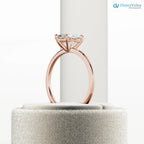 2 Carat Pear Cut Lab Grown Diamond Ring / Pear Shaped Engagement Ring - DisneyValley 